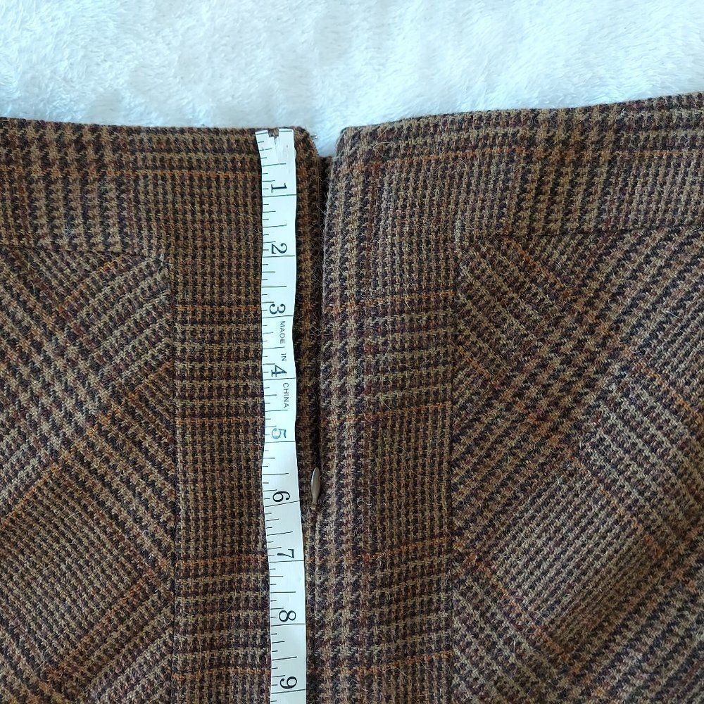 Vintage MaxMara Wool Alpaca Plaid Skirt - Picture 7 of 15